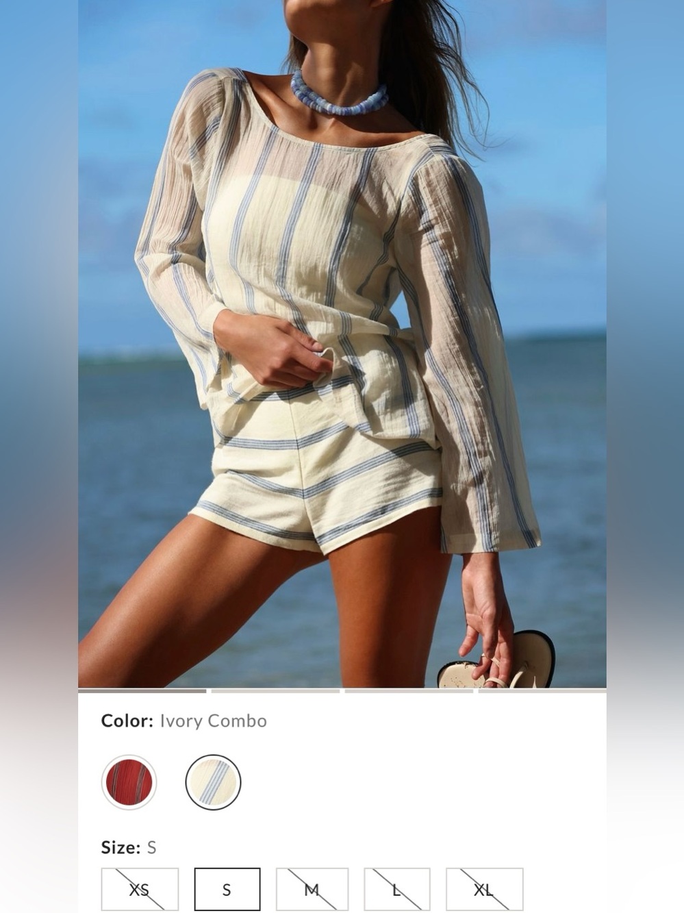 Free People-free-est Collection ~ Salt And Stripes Short Set ~ Small ~ * NWT * - Picture 8 of 14